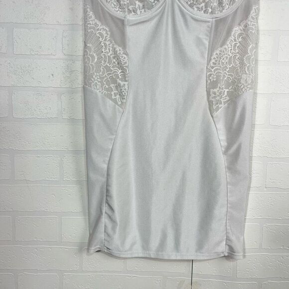 Coquette Womens Slip Dress Chemise size Large White Coquette Style - Picture 5 of 12